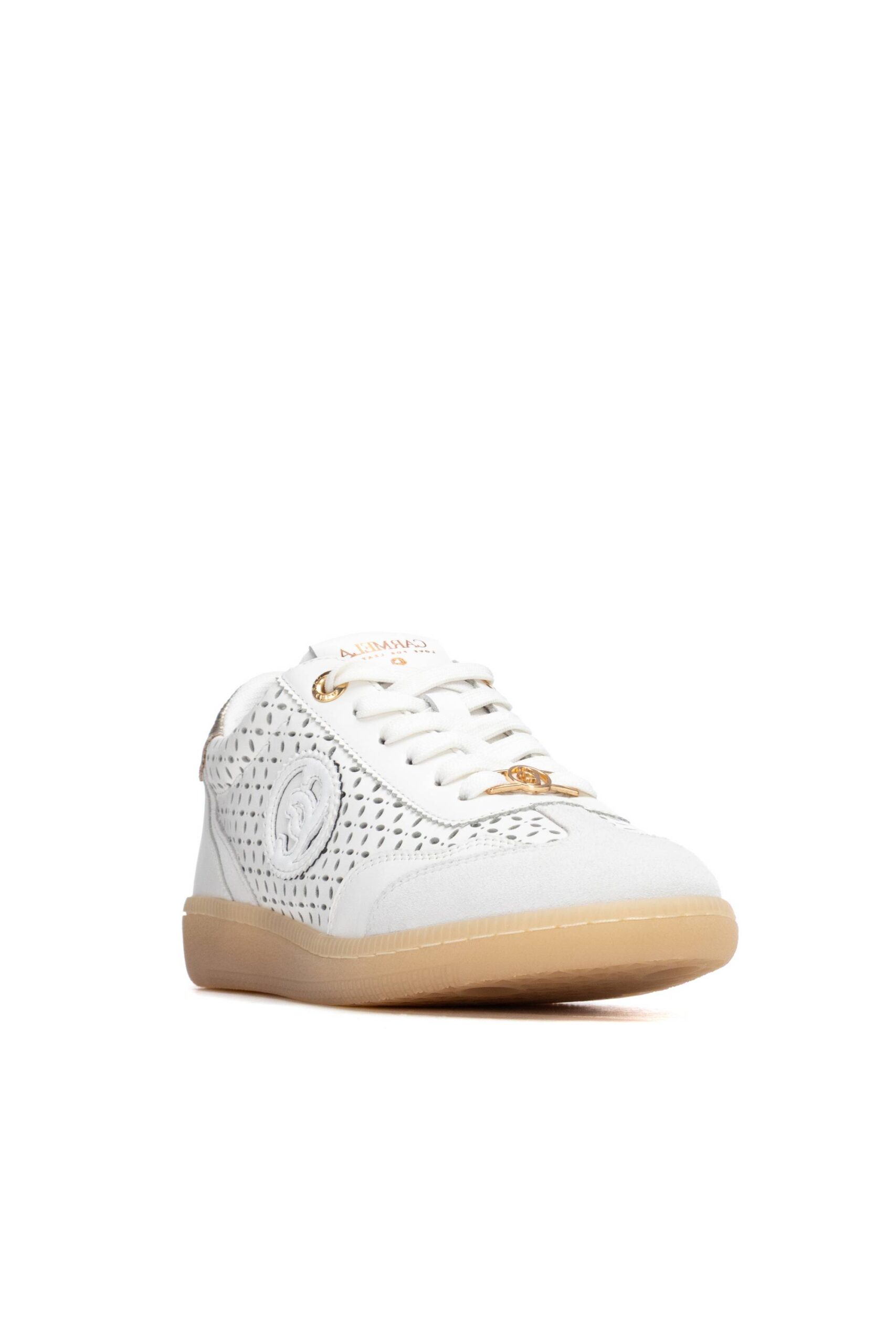 Zapatillas blancas Carmela mujer de piel modelo 163120